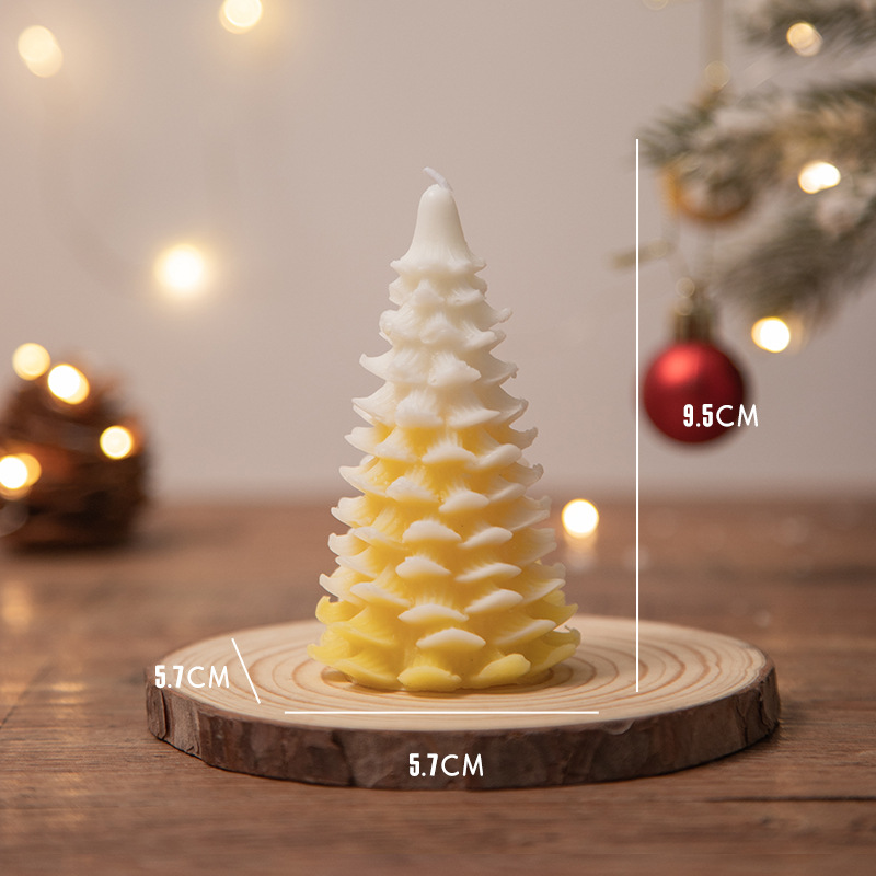 Snow tree soy wax candles Christmas vegan scented candle Europe
